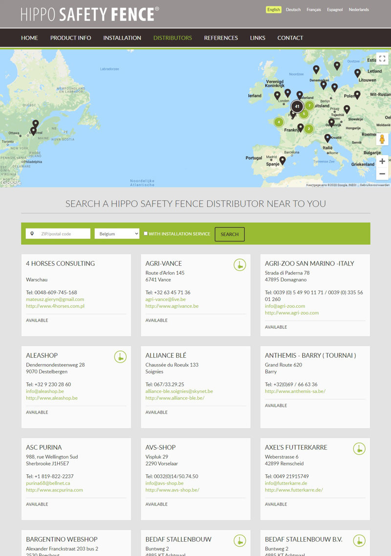 Hippo Safety Fence - Verdelers overzicht